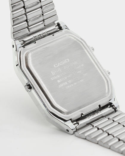 Casio AQ230A-1DS Watch Silver/Black