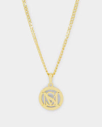 Saint Morta Monogram Pendant Chain Gold