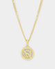 Saint Morta Monogram Pendant Chain Gold