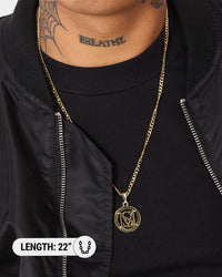 Saint Morta Monogram Pendant Chain Gold