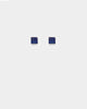 NXS Square Cut Earring White Gold/Blue