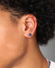 NXS Square Cut Earring White Gold/Blue