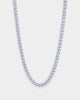 NXS 5mm Cuban Link Chain White Gold
