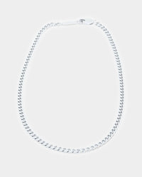 NXS 5mm Cuban Link Chain White Gold