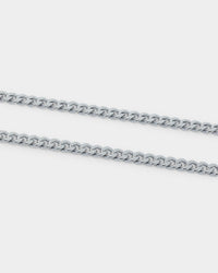 NXS 5mm Cuban Link Chain White Gold
