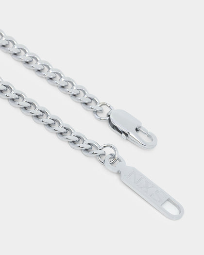 NXS 5mm Cuban Link Chain White Gold