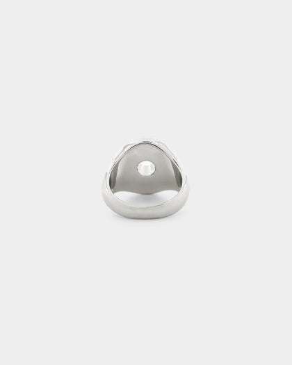 Wild For The Weekend Flower Power Signet Ring (Medium) Silver
