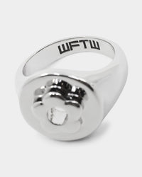 Wild For The Weekend Flower Power Signet Ring (Medium) Silver