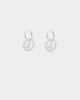 Wild For The Weekend Peace Drop Hoop Earrings Silver