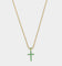 NXS Classic Mini Cross Pendant Gold/Green