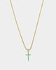 NXS Classic Mini Cross Pendant Gold/Green