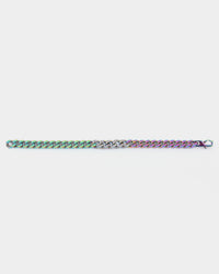 Guess Mainline 4DC 8mm Curb Chain Bracelet Iridescent