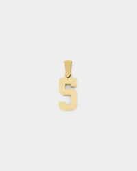 NXS College Number Pendant Gold