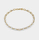 Guess Mainline Women's 17" White & Crystals Yellow Gold Necklace White