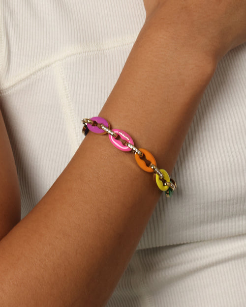 Guess Mainline Women's Rainbow & Crystals Bracelet Multi