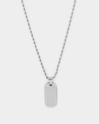 INFRA Tab Pendant Necklace Stainless Steel