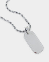 INFRA Tab Pendant Necklace Stainless Steel