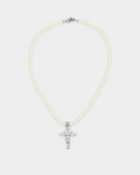 NXS Cupids Pearl Necklace White Gold