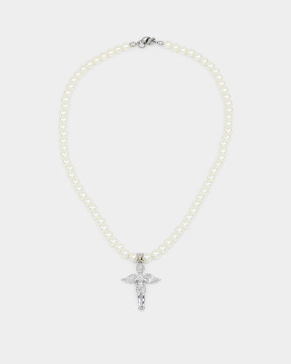 NXS Cupids Pearl Necklace White Gold