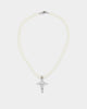 NXS Cupids Pearl Necklace White Gold
