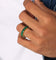 NXS Baguette Ring Gold/Green