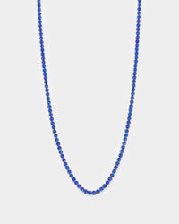 NXS 3mm Tennis Chain White Gold/Blue