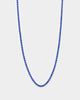 NXS 3mm Tennis Chain White Gold/Blue