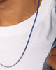 NXS 3mm Tennis Chain White Gold/Blue
