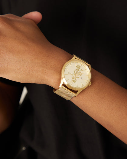 Carre Tourbillion Watch Gold