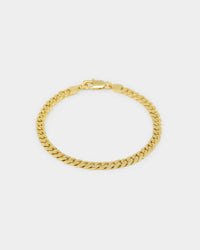 NXS Flat Faced Curb Bracelet Gold