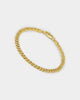 NXS Flat Faced Curb Bracelet Gold