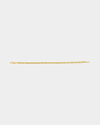 NXS Flat Faced Curb Bracelet Gold
