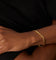 NXS Flat Faced Curb Bracelet Gold