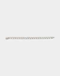 NXS Hex Cut Curb Bracelet White Gold