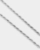 NXS Rectangle Stone Pendant Chain White Gold/Black
