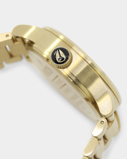 Nixon Sentry Stainless Steel Watch Yellow Gold/Black