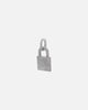 NXS Iced Padlock Pendant Iced White Gold