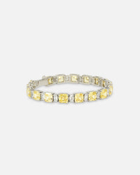 NXS Marcus Duo Stone Bracelet Citrine/Iced White Gold