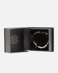 NXS Dagger Pearl Bracelet White Gold/Blue