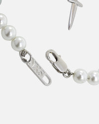NXS Dagger Pearl Bracelet White Gold/Blue