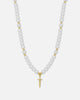 NXS Dagger Pearl Necklace Pearl/Gold