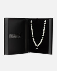 NXS Dagger Pearl Necklace White Gold/Blue