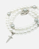 NXS Dagger Pearl Necklace White Gold/Blue
