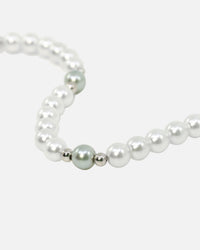 NXS Dagger Pearl Necklace White Gold/Blue