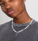 NXS Dagger Pearl Necklace White Gold/Blue