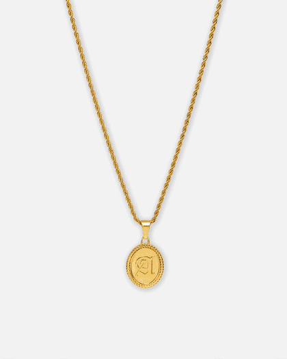 NXS Vintage Letter Necklace Gold