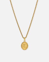 NXS Vintage Letter Necklace Gold