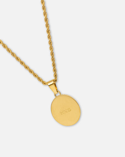 NXS Vintage Letter Necklace Gold