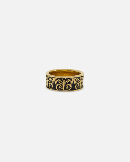NXS Butterfly Band Ring Gold/Black