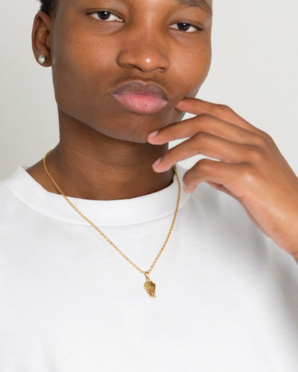 NXS Wing Necklace Gold